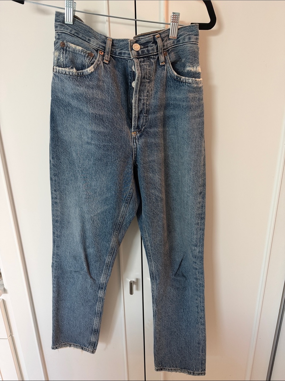 Agolde Riley High Rise Crop Jeans - Picture 2 of 11